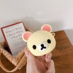 Wholesale Cute Design Cartoon Silicone Cover Skin for Airpod (1 / 2) Charging Case (Beige Bear)